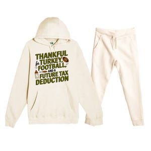 Funny Thanksgiving Pregnancy Announcement Dad To Be 2025 Premium Hooded Sweatsuit Set