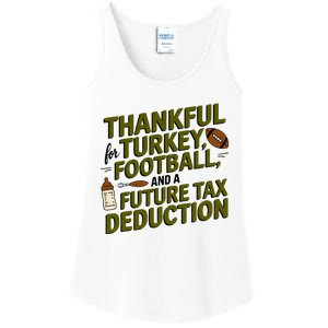 Funny Thanksgiving Pregnancy Announcement Dad To Be 2025 Ladies Essential Tank