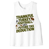 Funny Thanksgiving Pregnancy Announcement Dad To Be 2025 Women's Racerback Cropped Tank