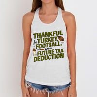 Funny Thanksgiving Pregnancy Announcement Dad To Be 2025 Women's Knotted Racerback Tank