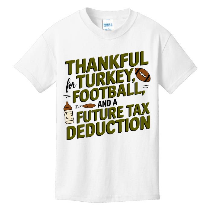 Funny Thanksgiving Pregnancy Announcement Dad To Be 2025 Kids T-Shirt