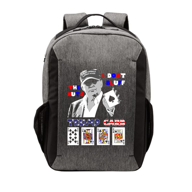 Funny Trump Poker I Dont Bluff The Nuts Ace President Vector Backpack