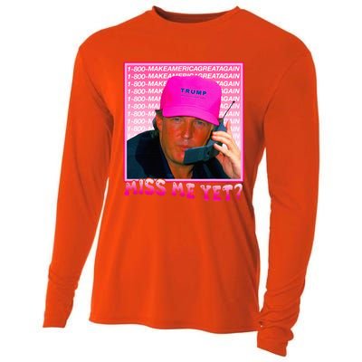 Funny Trump Pink Miss Me Yet Trump 2024 President 2024 Cooling Performance Long Sleeve Crew