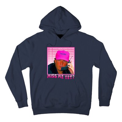 Funny Trump Pink Miss Me Yet Trump 2024 President 2024 Hoodie