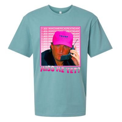 Funny Trump Pink Miss Me Yet Trump 2024 President 2024 Sueded Cloud Jersey T-Shirt