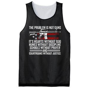 Funny The Problem Is Not Guns ItS Hearts Without God Mesh Reversible Basketball Jersey Tank