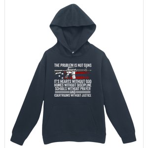 Funny The Problem Is Not Guns ItS Hearts Without God Urban Pullover Hoodie