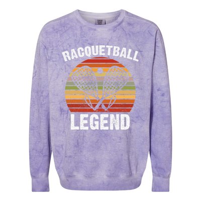 Funny Tennis Player Racket Ball Game Gift Colorblast Crewneck Sweatshirt