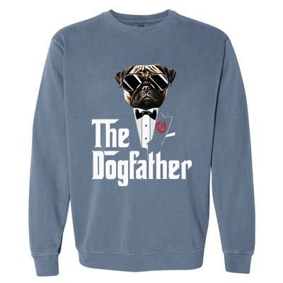 Funny The Pug Dog Father Pug Dog Dad Christmas Garment-Dyed Sweatshirt