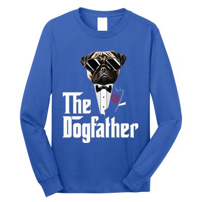 Funny The Pug Dog Father Pug Dog Dad Christmas Long Sleeve Shirt