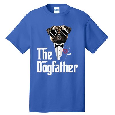 Funny The Pug Dog Father Pug Dog Dad Christmas Tall T-Shirt