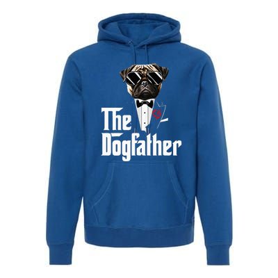 Funny The Pug Dog Father Pug Dog Dad Christmas Premium Hoodie