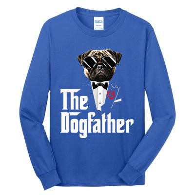 Funny The Pug Dog Father Pug Dog Dad Christmas Tall Long Sleeve T-Shirt