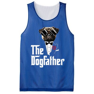 Funny The Pug Dog Father Pug Dog Dad Christmas Mesh Reversible Basketball Jersey Tank