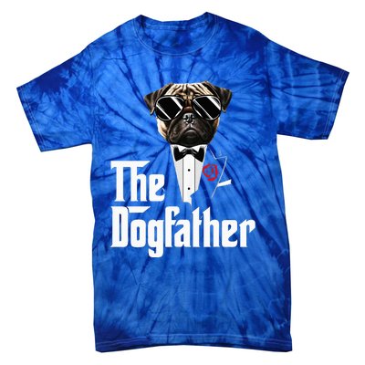 Funny The Pug Dog Father Pug Dog Dad Christmas Tie-Dye T-Shirt