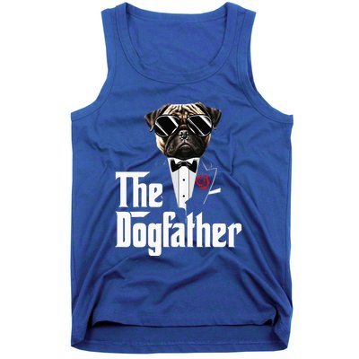 Funny The Pug Dog Father Pug Dog Dad Christmas Tank Top