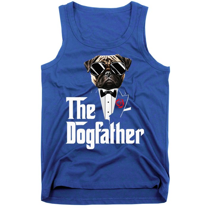 Funny The Pug Dog Father Pug Dog Dad Christmas Tank Top