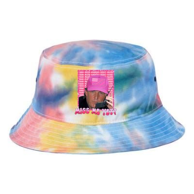 Funny Trump Pink Miss Me Yet Trump 2024 President 2024 Tie Dye Newport Bucket Hat