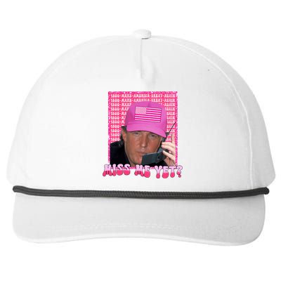 Funny Trump Pink Miss Me Yet Trump 2024 President 2024 Snapback Five-Panel Rope Hat