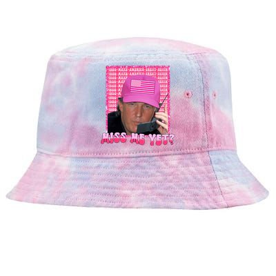 Funny Trump Pink Miss Me Yet Trump 2024 President 2024 Tie-Dyed Bucket Hat