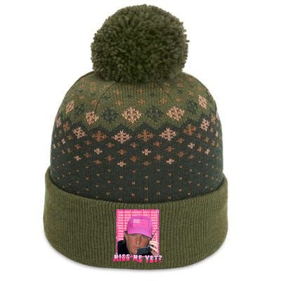 Funny Trump Pink Miss Me Yet Trump 2024 President 2024 The Baniff Cuffed Pom Beanie