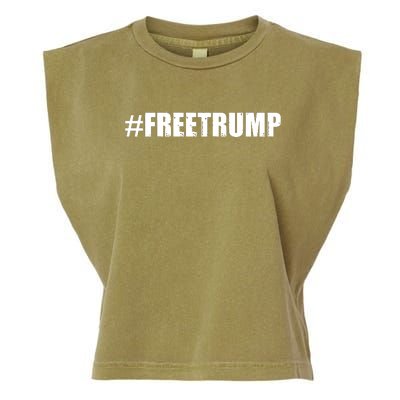 Free Trump Pro Donald Trump 2024 #Freetrump Garment-Dyed Women's Muscle Tee