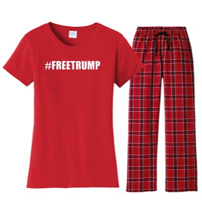 Free Trump Pro Donald Trump 2024 #Freetrump Women's Flannel Pajama Set