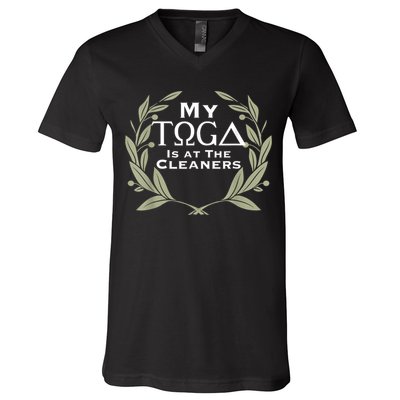 Funny Toga Party V-Neck T-Shirt