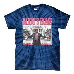 Funny Trump Pink Daddys Home  Trump 2024 Tie-Dye T-Shirt