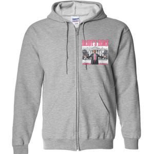 Funny Trump Pink Daddys Home  Trump 2024 Full Zip Hoodie