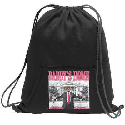 Funny Trump Pink Daddys Home  Trump 2024 Sweatshirt Cinch Pack Bag