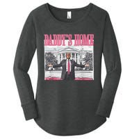 Funny Trump Pink Daddys Home  Trump 2024 Women's Perfect Tri Tunic Long Sleeve Shirt