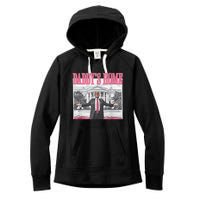 Funny Trump Pink Daddys Home  Trump 2024 Women's Fleece Hoodie