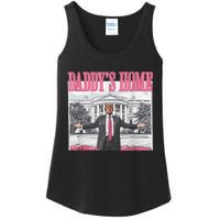 Funny Trump Pink Daddys Home  Trump 2024 Ladies Essential Tank