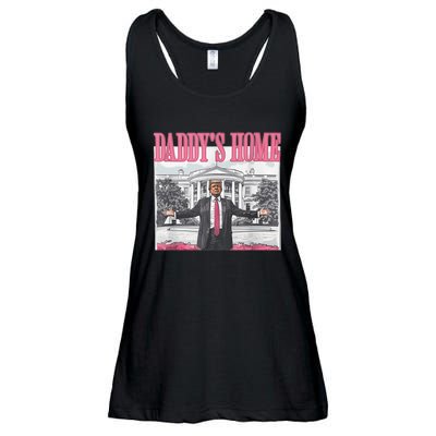 Funny Trump Pink Daddys Home  Trump 2024 Ladies Essential Flowy Tank