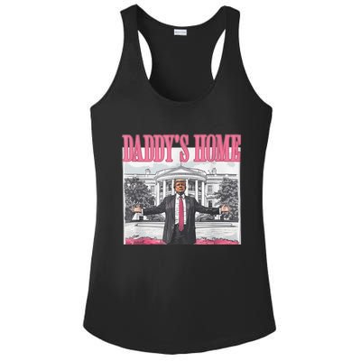 Funny Trump Pink Daddys Home  Trump 2024 Ladies PosiCharge Competitor Racerback Tank