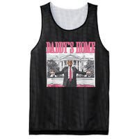 Funny Trump Pink Daddys Home  Trump 2024 Mesh Reversible Basketball Jersey Tank