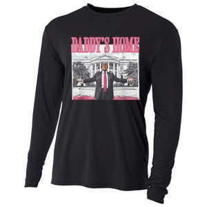 Funny Trump Pink Daddys Home  Trump 2024 Cooling Performance Long Sleeve Crew