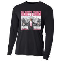 Funny Trump Pink Daddys Home  Trump 2024 Cooling Performance Long Sleeve Crew