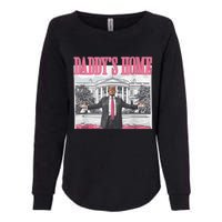 Funny Trump Pink Daddys Home  Trump 2024 Womens California Wash Sweatshirt