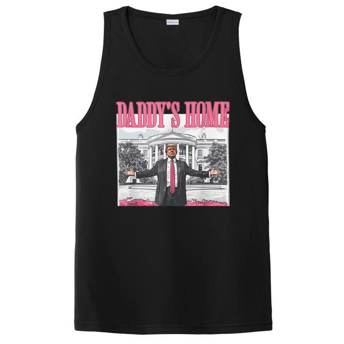 Funny Trump Pink Daddys Home  Trump 2024 PosiCharge Competitor Tank