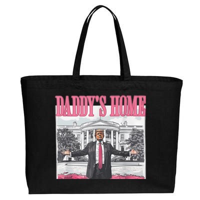 Funny Trump Pink Daddys Home  Trump 2024 Cotton Canvas Jumbo Tote