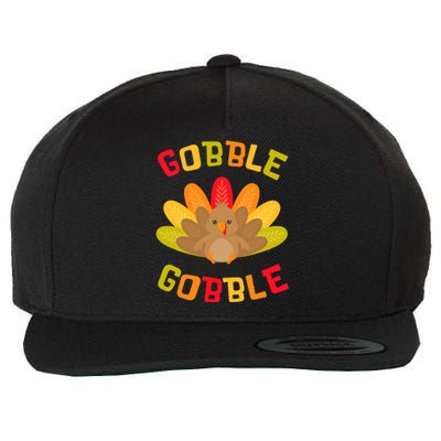 Funny Thanksgiving Party Turkey Gobble Me Swallow Me Wool Snapback Cap