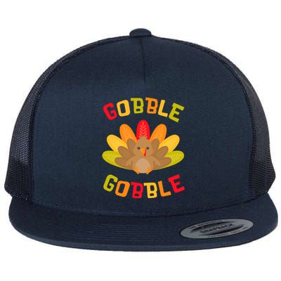 Funny Thanksgiving Party Turkey Gobble Me Swallow Me Flat Bill Trucker Hat