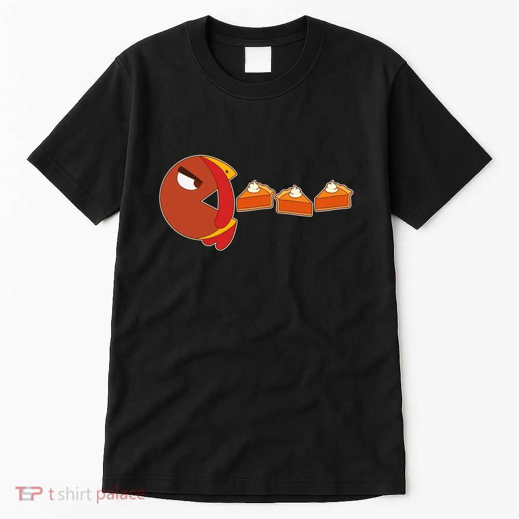 Funny Thanksgiving Pacman Turkey Tall T-Shirt
