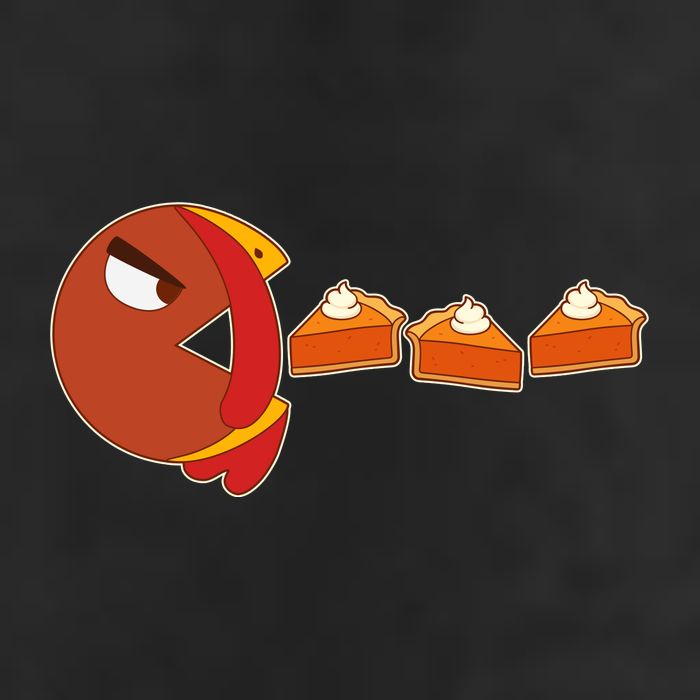 Funny Thanksgiving Pacman Turkey Adult Drive Performance Visor