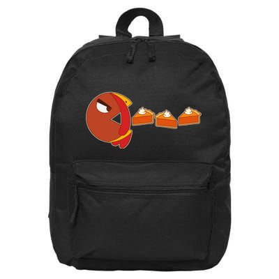 Funny Thanksgiving Pacman Turkey 16 in Basic Backpack