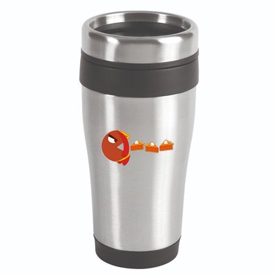 Funny Thanksgiving Pacman Turkey 16oz Travel Tumbler
