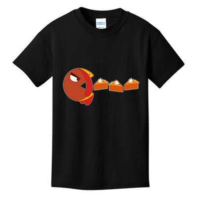 Funny Thanksgiving Pacman Turkey Kids T-Shirt