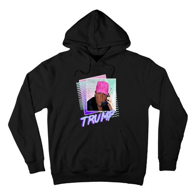 Funny Trump Pink Cap Making Phone Call Trump Lovers Hoodie